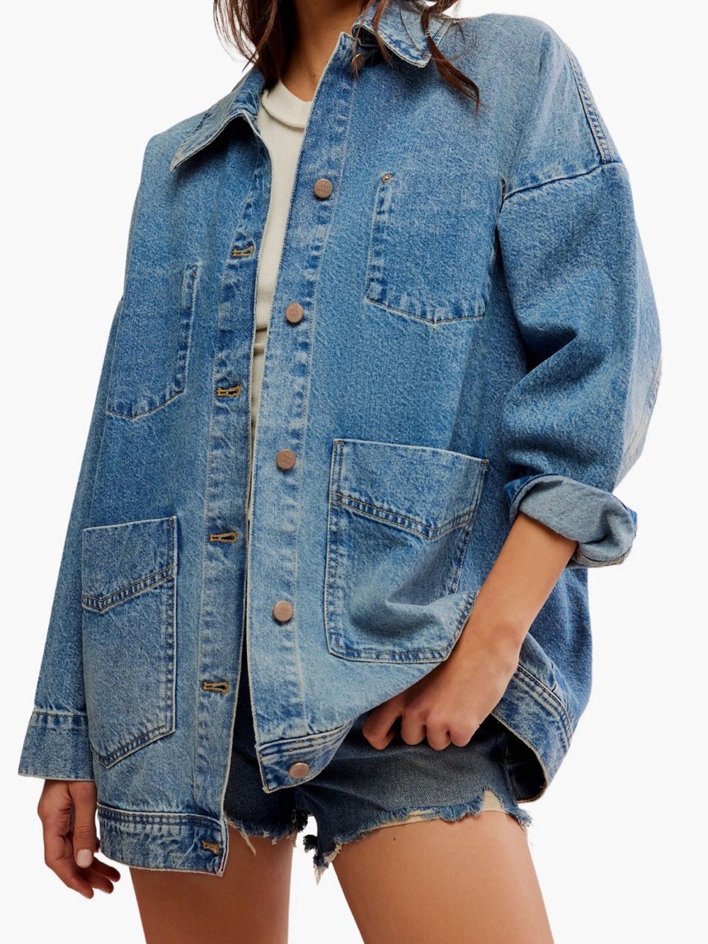 Free people Avery Denim Chore Jacket